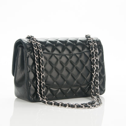 Chanel Lambskin Quilted Jumbo Double Flap Black 3 of 7