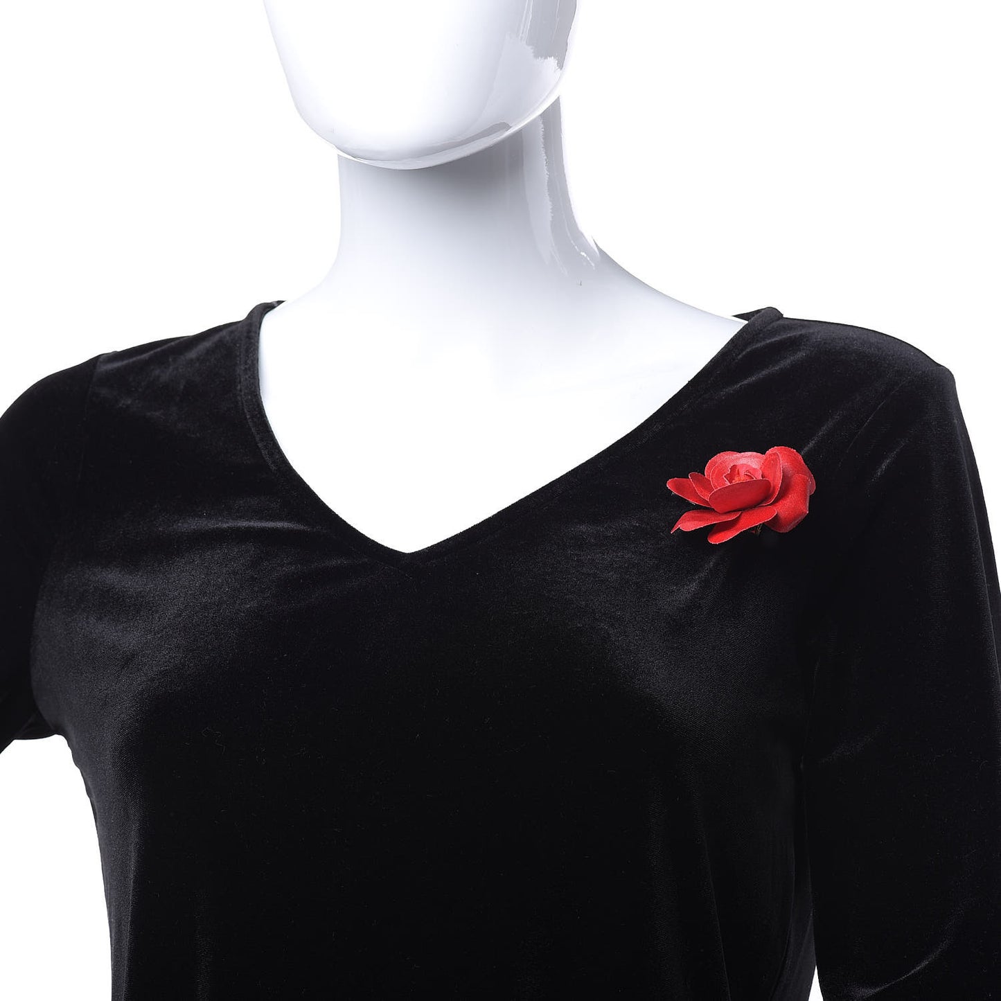 Silk Taffeta Camellia Brooch Pin Red