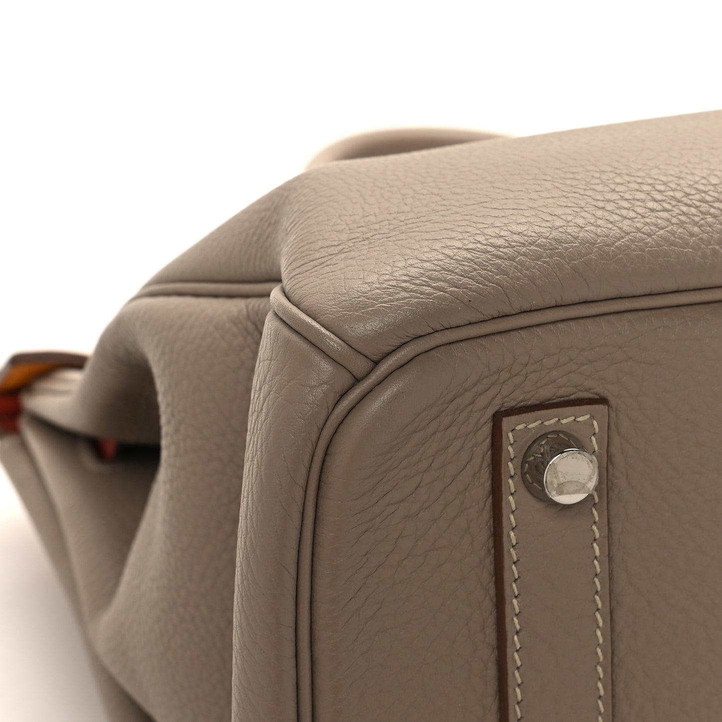 Taurillon Clemence Swift Tri-Color Birkin 35 Sanguine Gris Tourterelle Moutarde