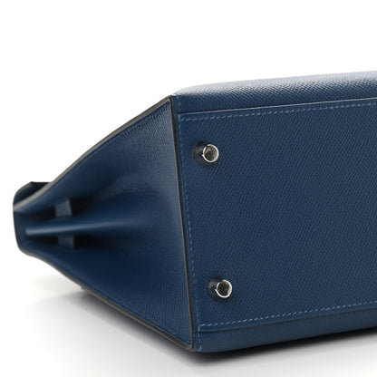 Hermes Epsom Kelly Sellier 32 Bleu De Malte 9 of 10