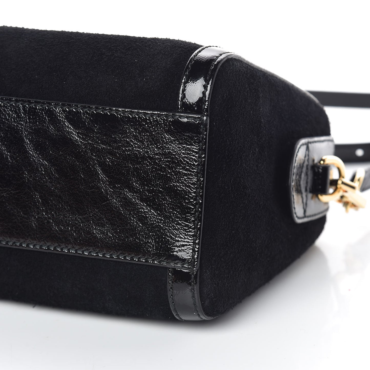 Suede Patent GG Web Medium Ophidia Boston Black