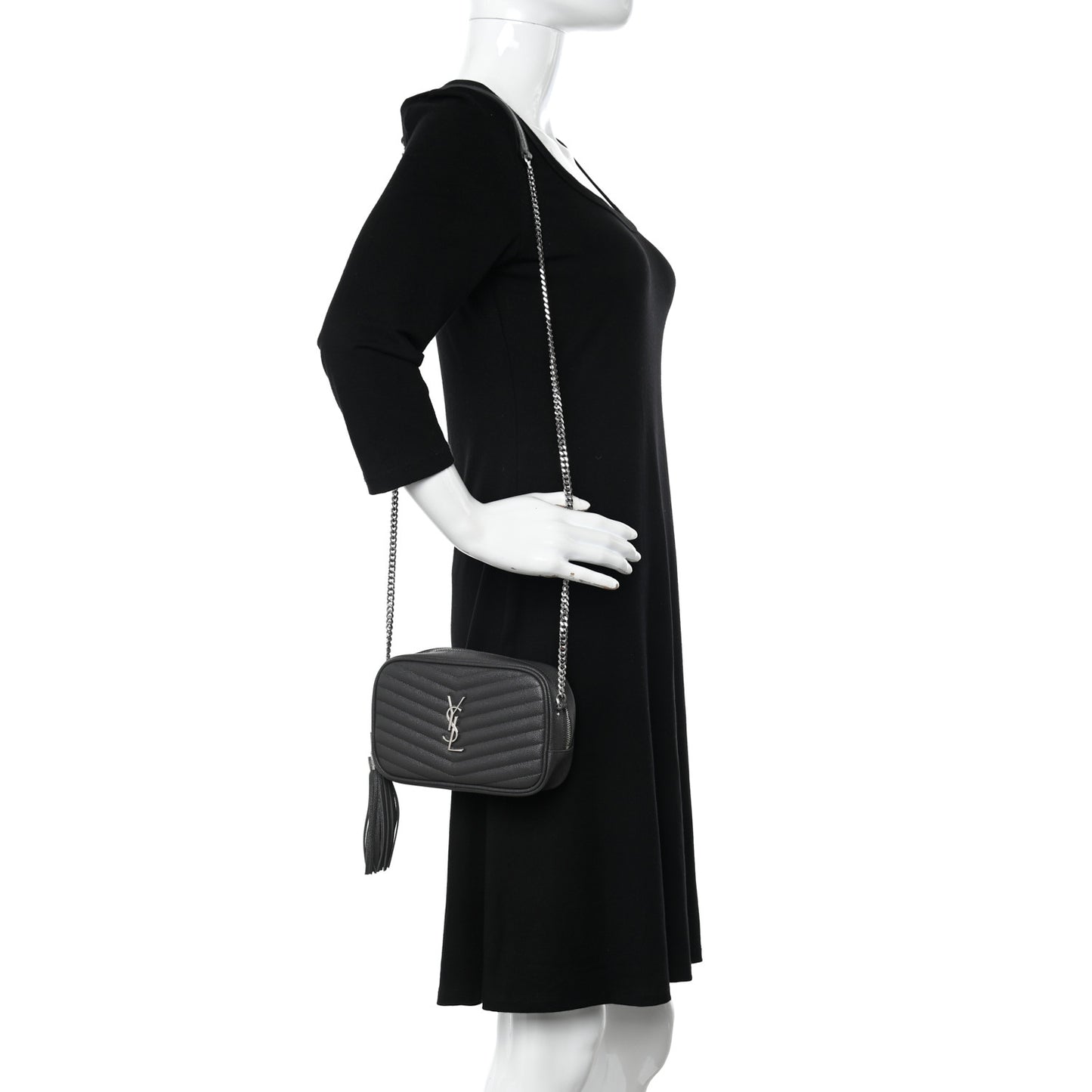 Grain De Poudre Matelasse Monogram Mini Lou Camera Bag Asphalt