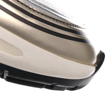 Chanel Fabric Laminated Calfskin Stretch CC Sneakers 36.5 White Gold Silver 10 of 16