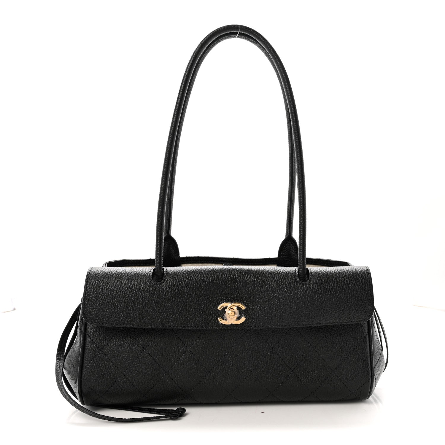 Chanel Grained Calfskin Stitched Urban Essentials Small Shopping Bag Black 1 of 10