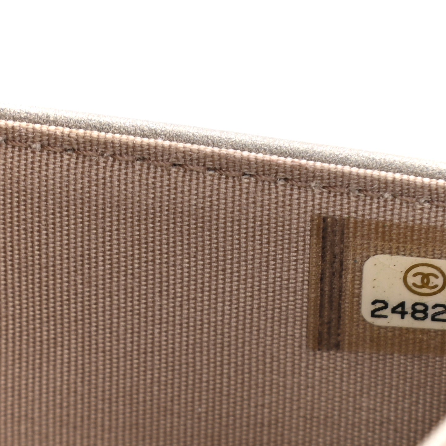 Metallic Caviar Quilted Boy Wallet On Chain WOC Light Gold