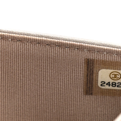 Chanel Metallic Caviar Quilted Boy Wallet On Chain WOC Light Gold 7 of 11