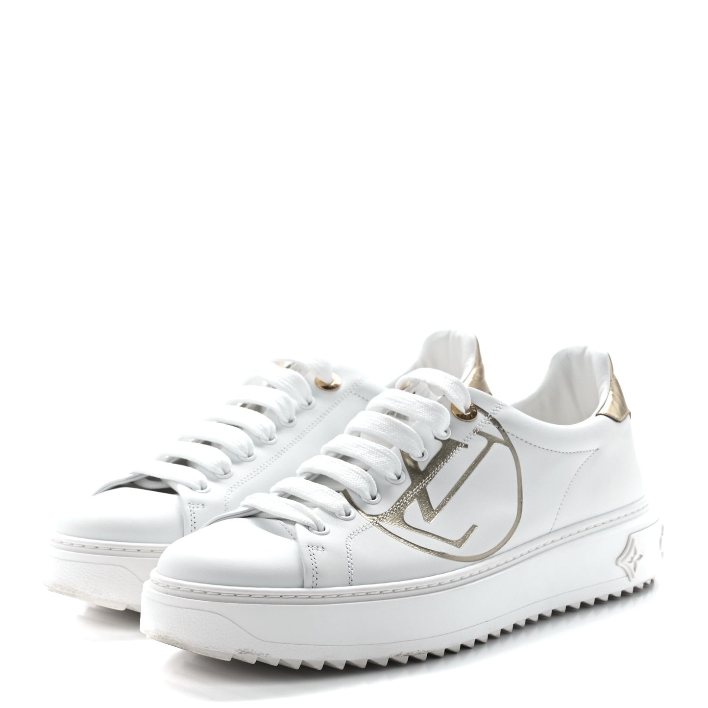 Calfskin Time Out Sneakers 39.5 White