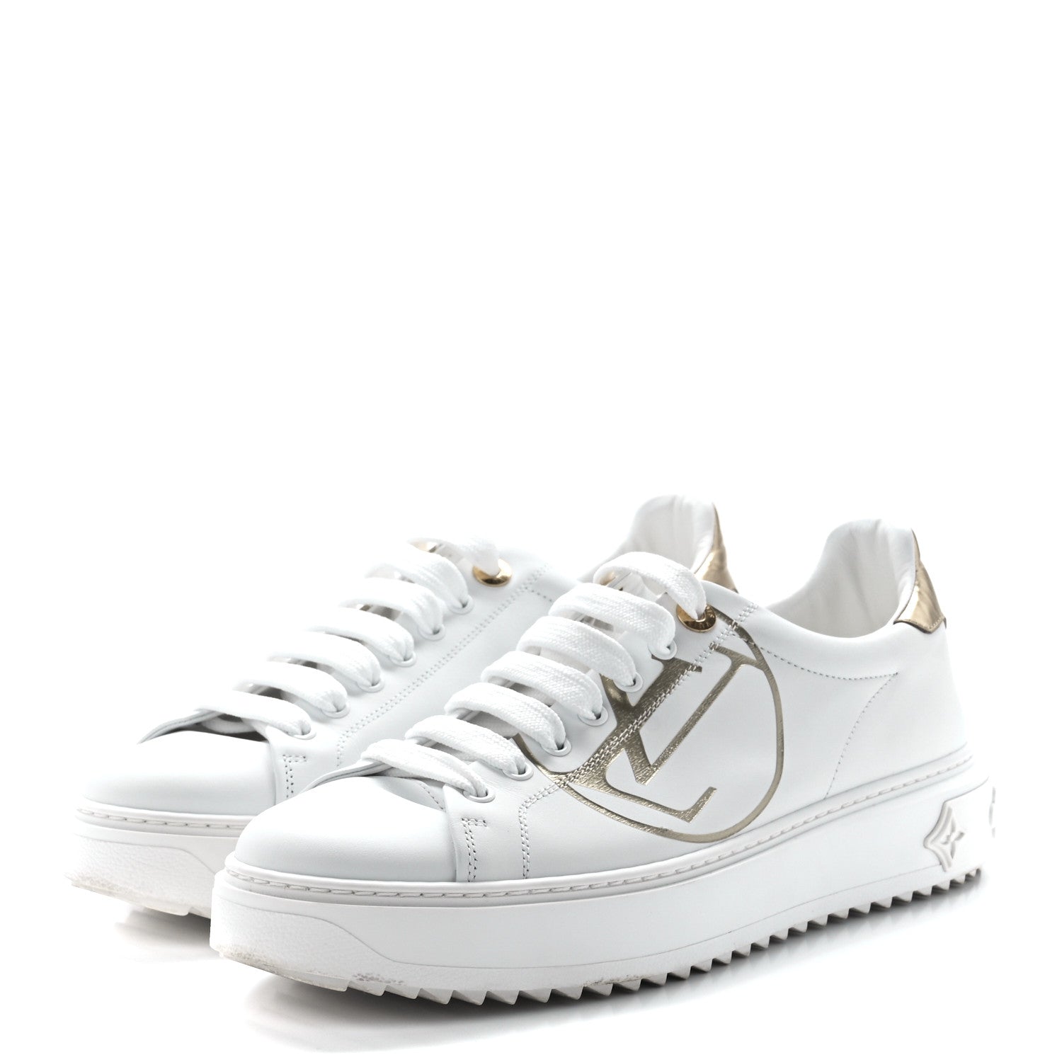 Louis Vuitton Calfskin Time Out Sneakers 39.5 White 3 of 9