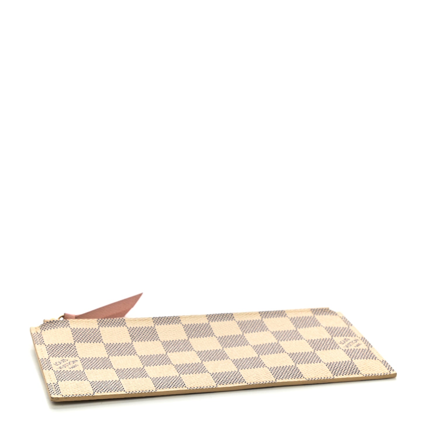 Damier Azur Felicie Chain Wallet Zippered Insert Rose Ballerine
