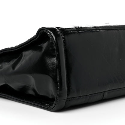 Marc Jacobs Shiny Crinkled Calfskin Small The Tote Bag Black 8 of 9