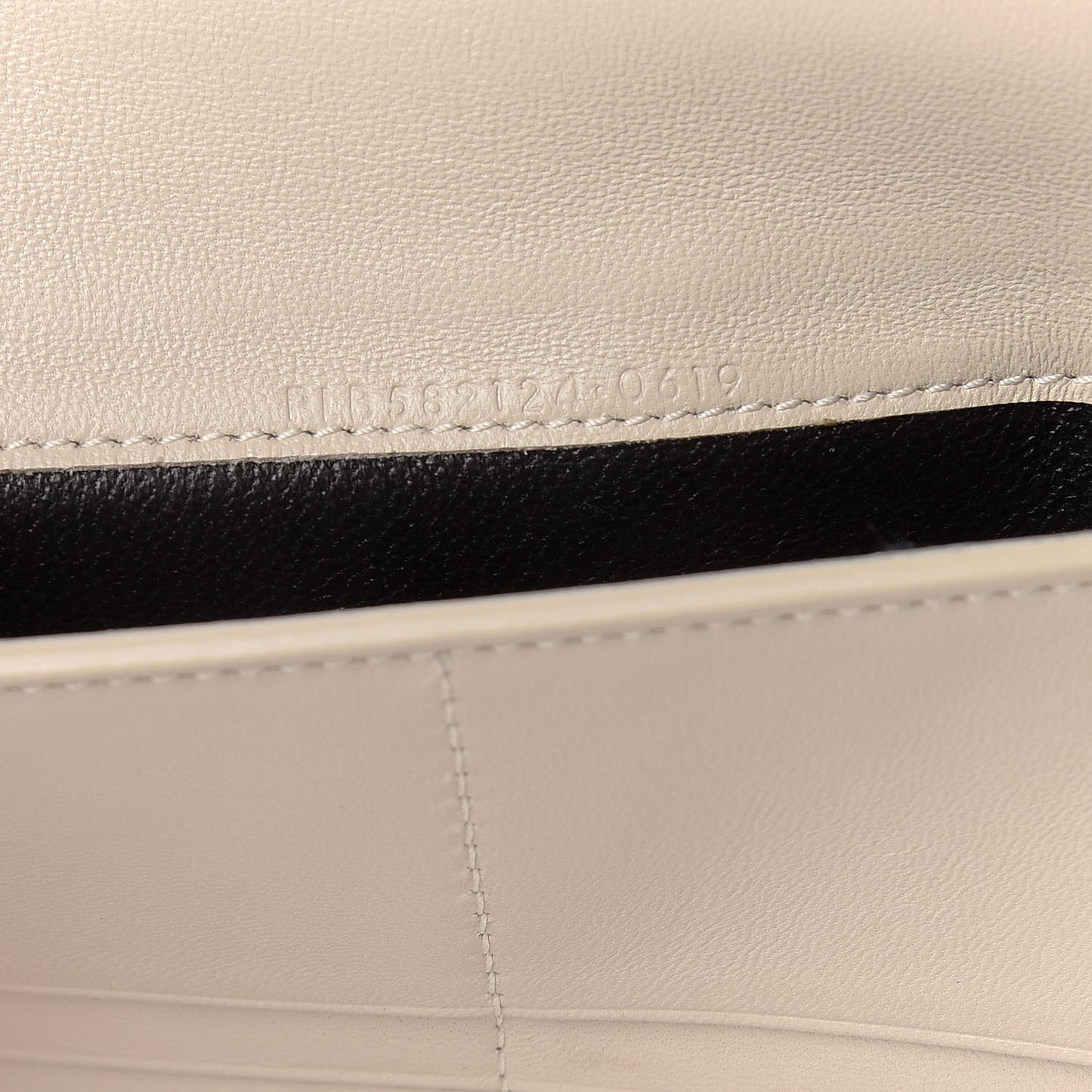 Smooth Shiny Calfskin Monogram Uptown Wallet Crema Soft