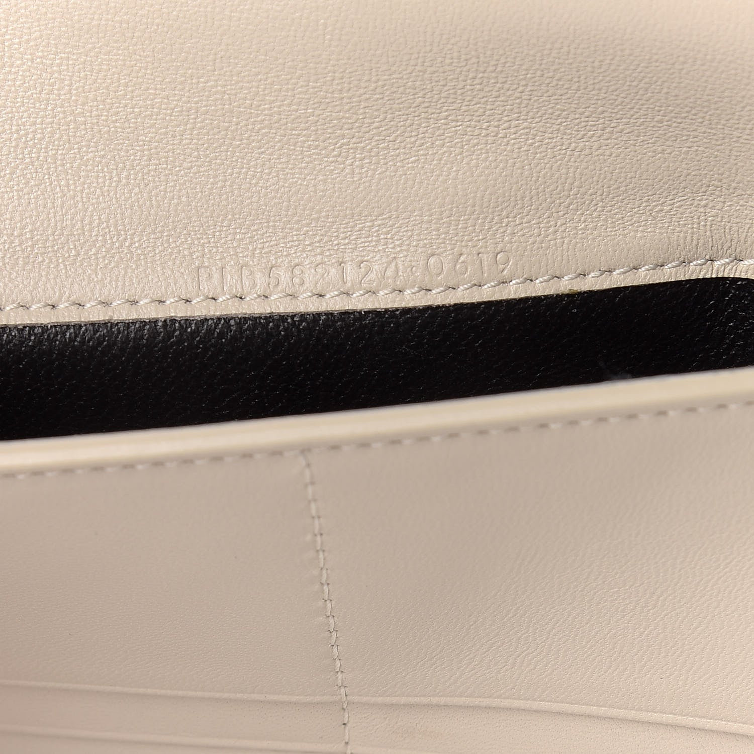 Saint Laurent Smooth Shiny Calfskin Monogram Uptown Wallet Crema Soft 9 of 12