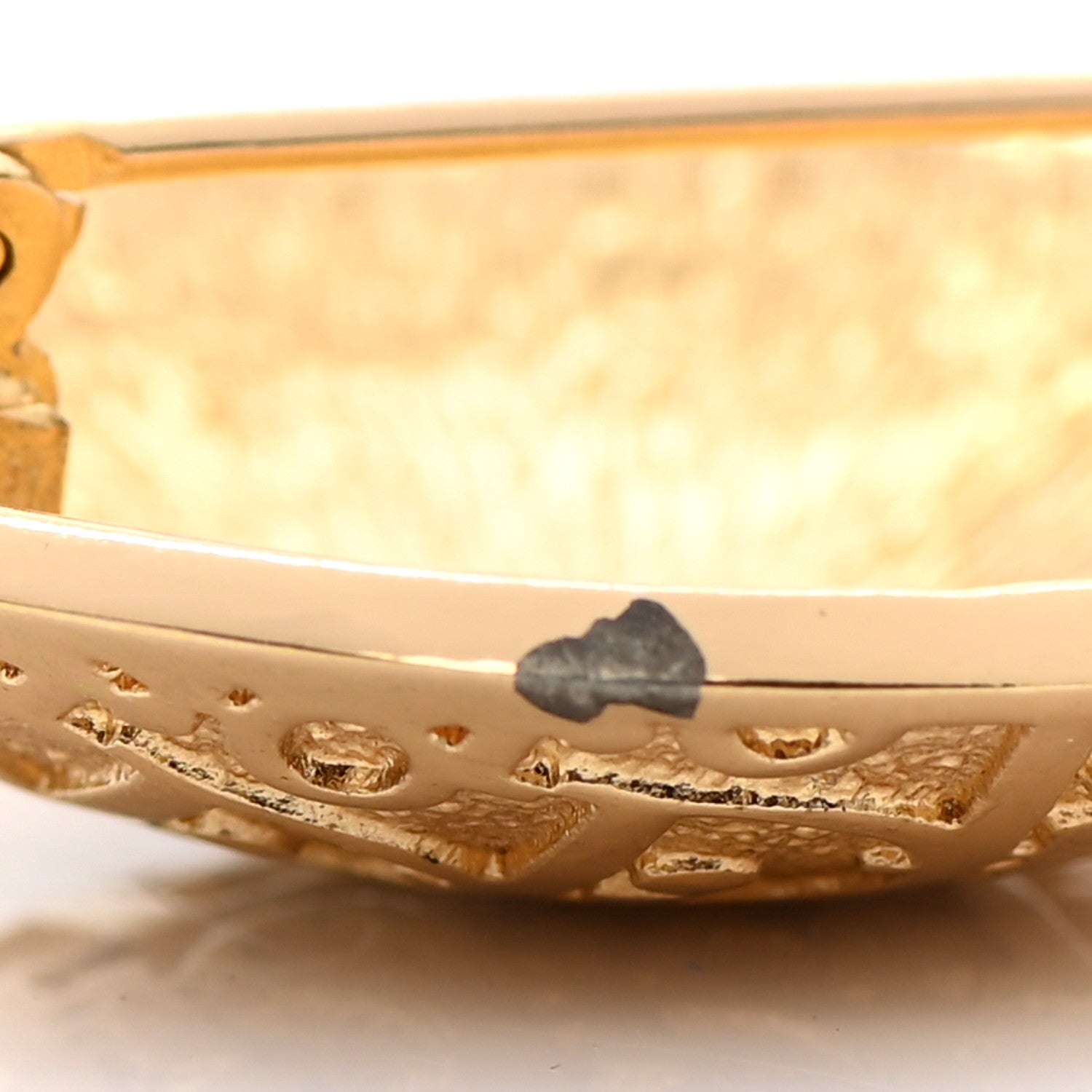 Christian Dior Monogram Round Brooch Gold 6 of 7