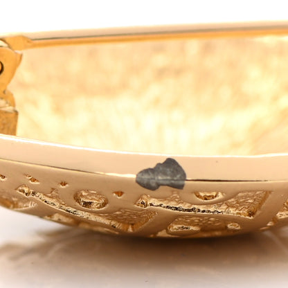 Christian Dior Monogram Round Brooch Gold 6 of 7