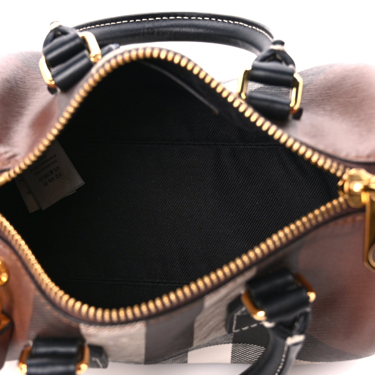 E-canvas Check Mini Bowling Bag Dark Birch Brown