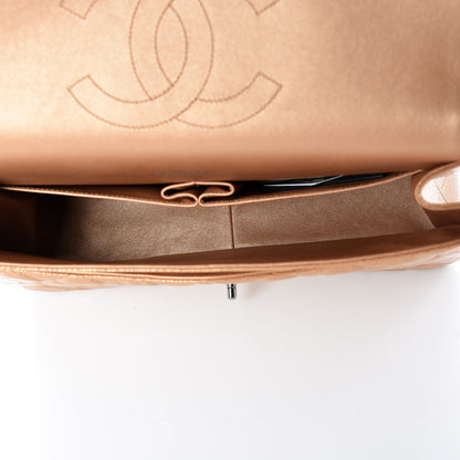 Chanel Metallic Soft Caviar Quilted Maxi Double Flap Copper 7 of 10