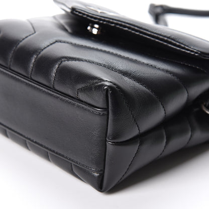 Saint Laurent Calfskin Y Quilted Monogram Toy Loulou Crossbody Bag Black 10 of 10
