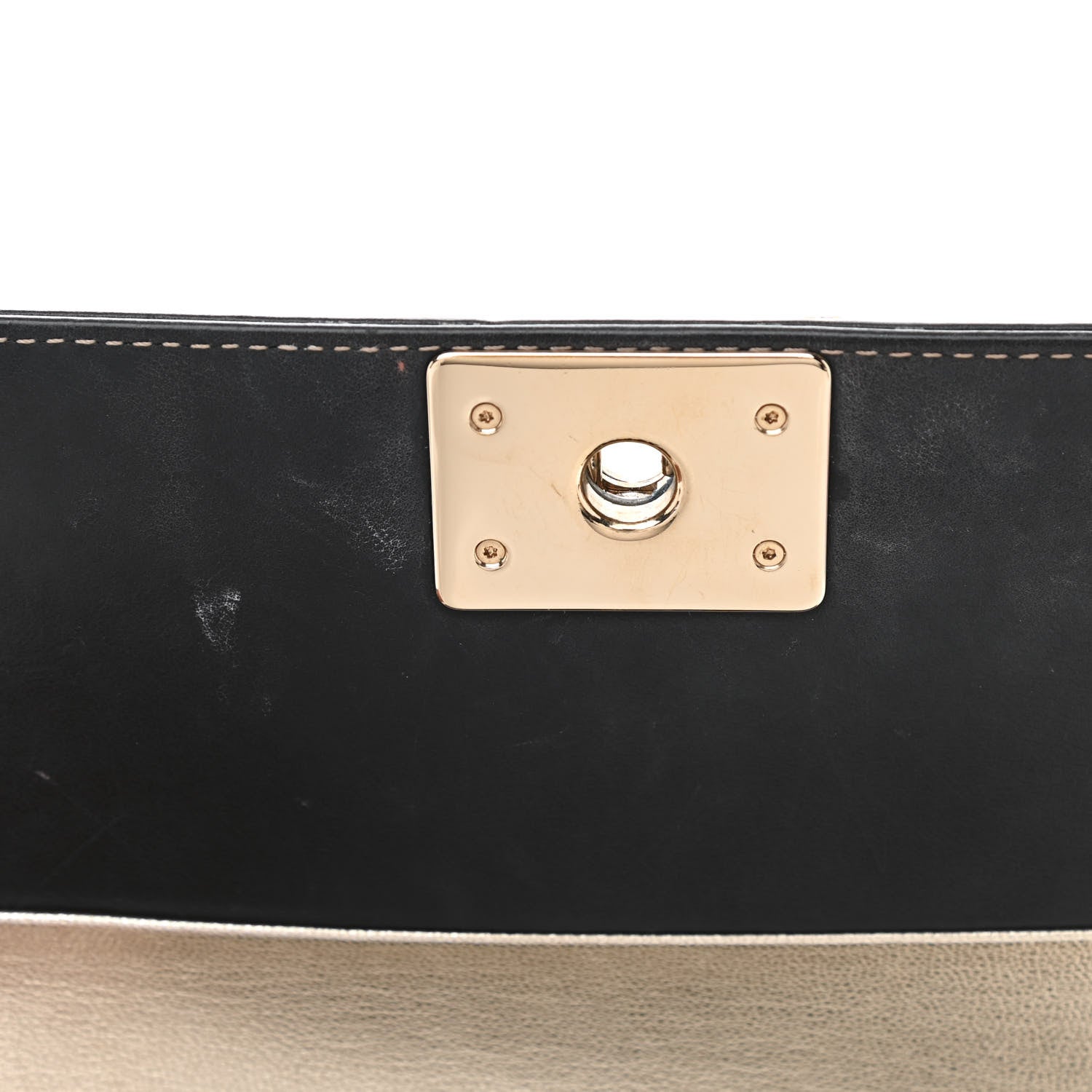 Chanel Metallic Goatskin Calfskin Medium Boy Flap Gold Black 11 of 13