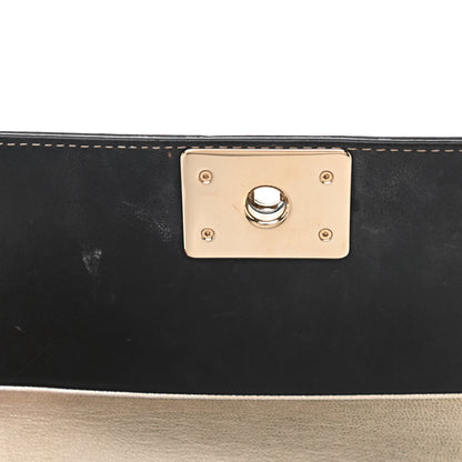 Chanel Metallic Goatskin Calfskin Medium Boy Flap Gold Black 11 of 13