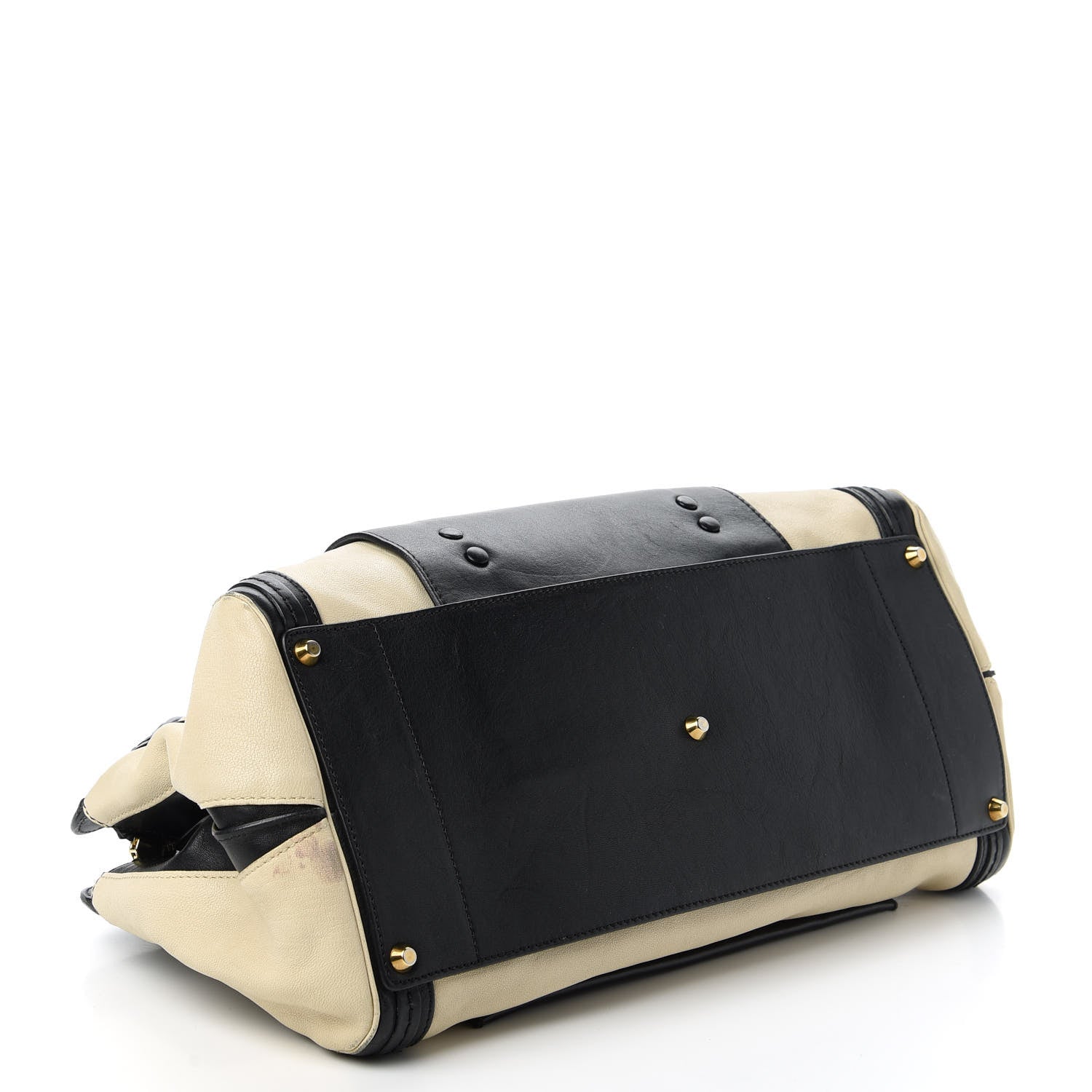 Chloe Sheepskin Calfskin Large Alice Satchel Husky White 4 of 12