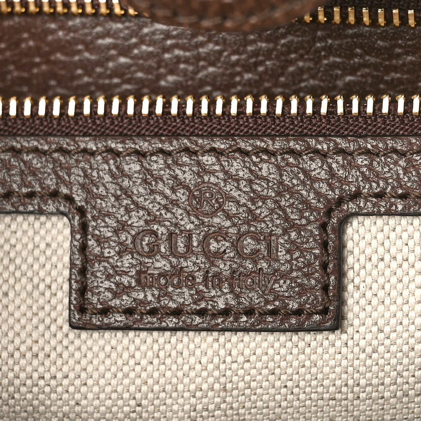 Monogram Jumbo GG Textured Dollar Calfskin Web Medium Ophidia Shopping Tote Camel Ebony