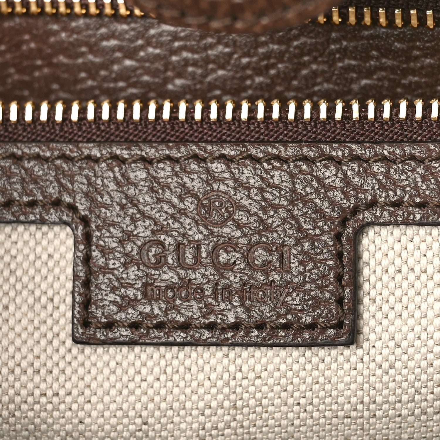 Gucci Monogram Jumbo GG Textured Dollar Calfskin Web Medium Ophidia Shopping Tote Camel Ebony 6 of 8