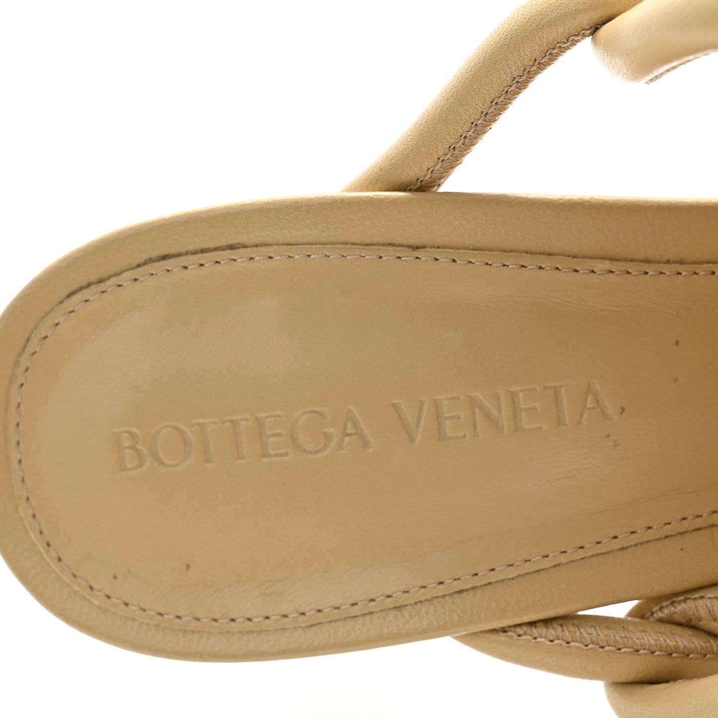 Nappa Braided Stretch Mule Sandals 37 Cane Sugar