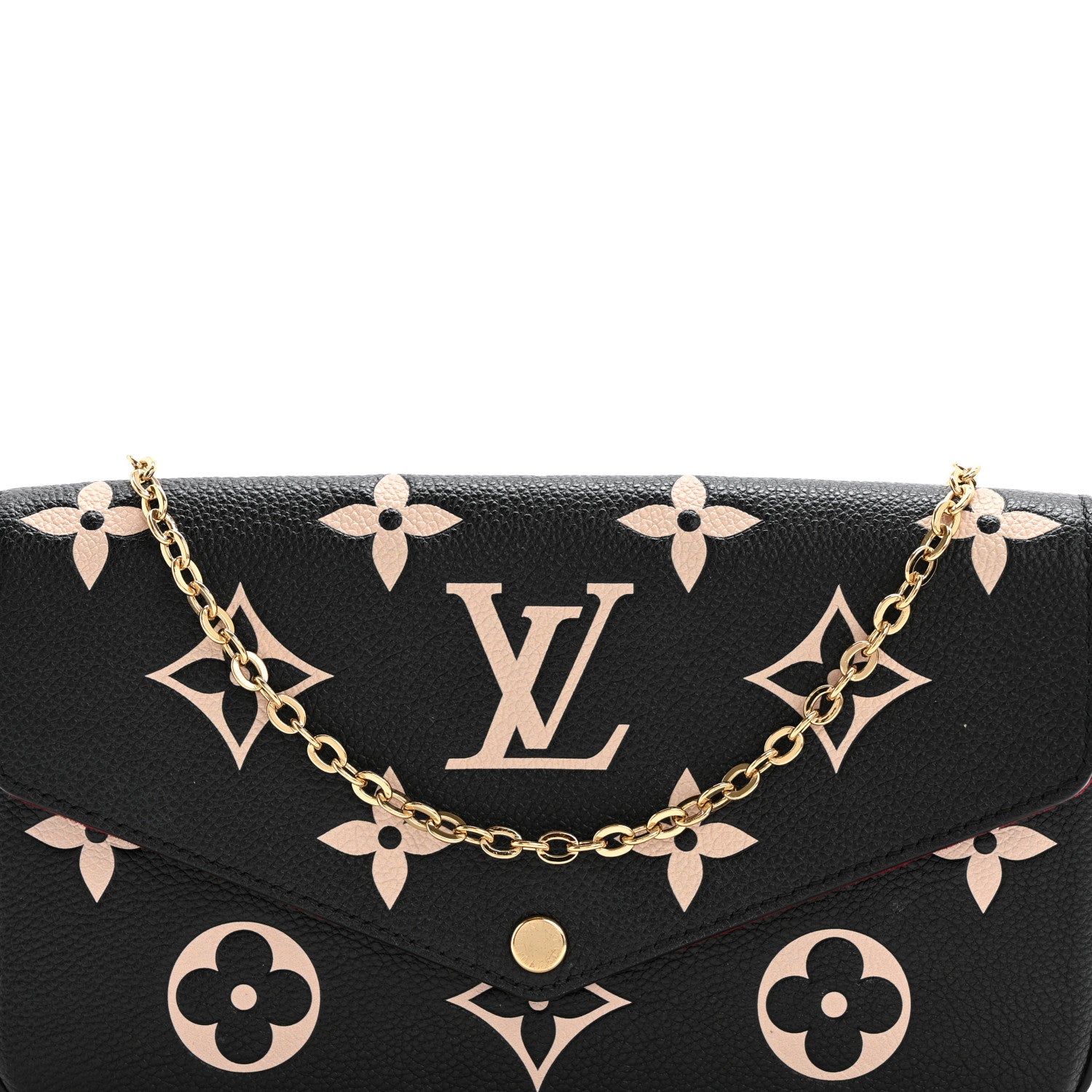 Louis Vuitton Empreinte Monogram Giant Felicie Pochette Black Beige 8 of 13