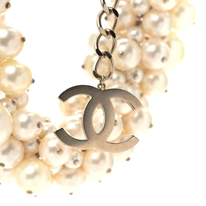 Chanel Pearl Choker Necklace Gold 6 of 6