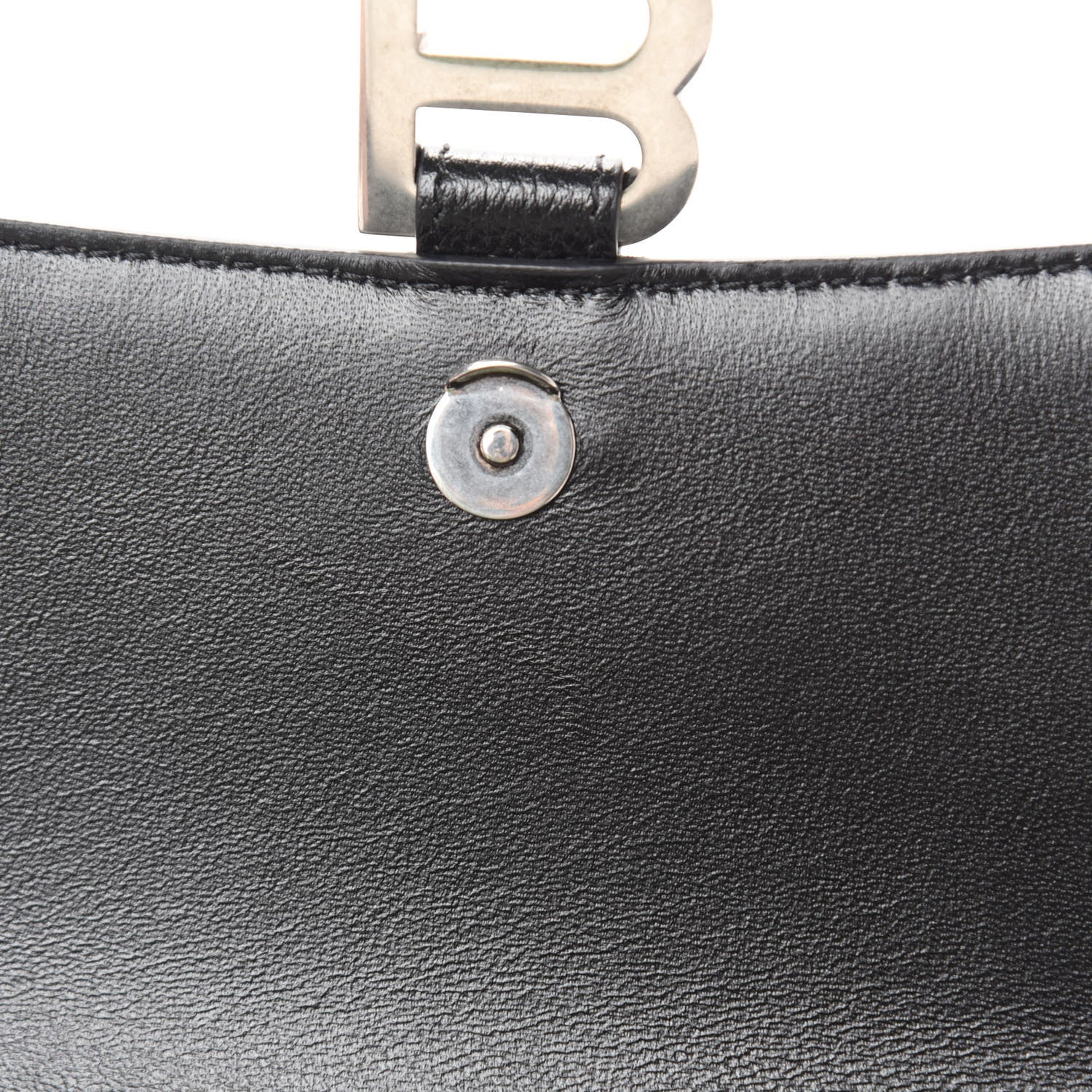 Balenciaga Grained Calfskin Small Hourglass Top Handle Bag Black 8 of 11