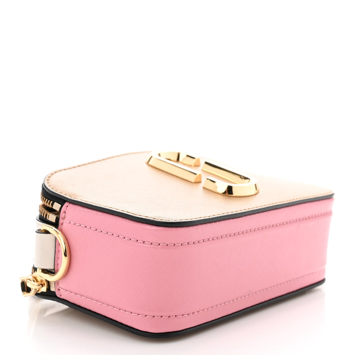 Saffiano Small Snapshot Camera Bag Beige Multicolor