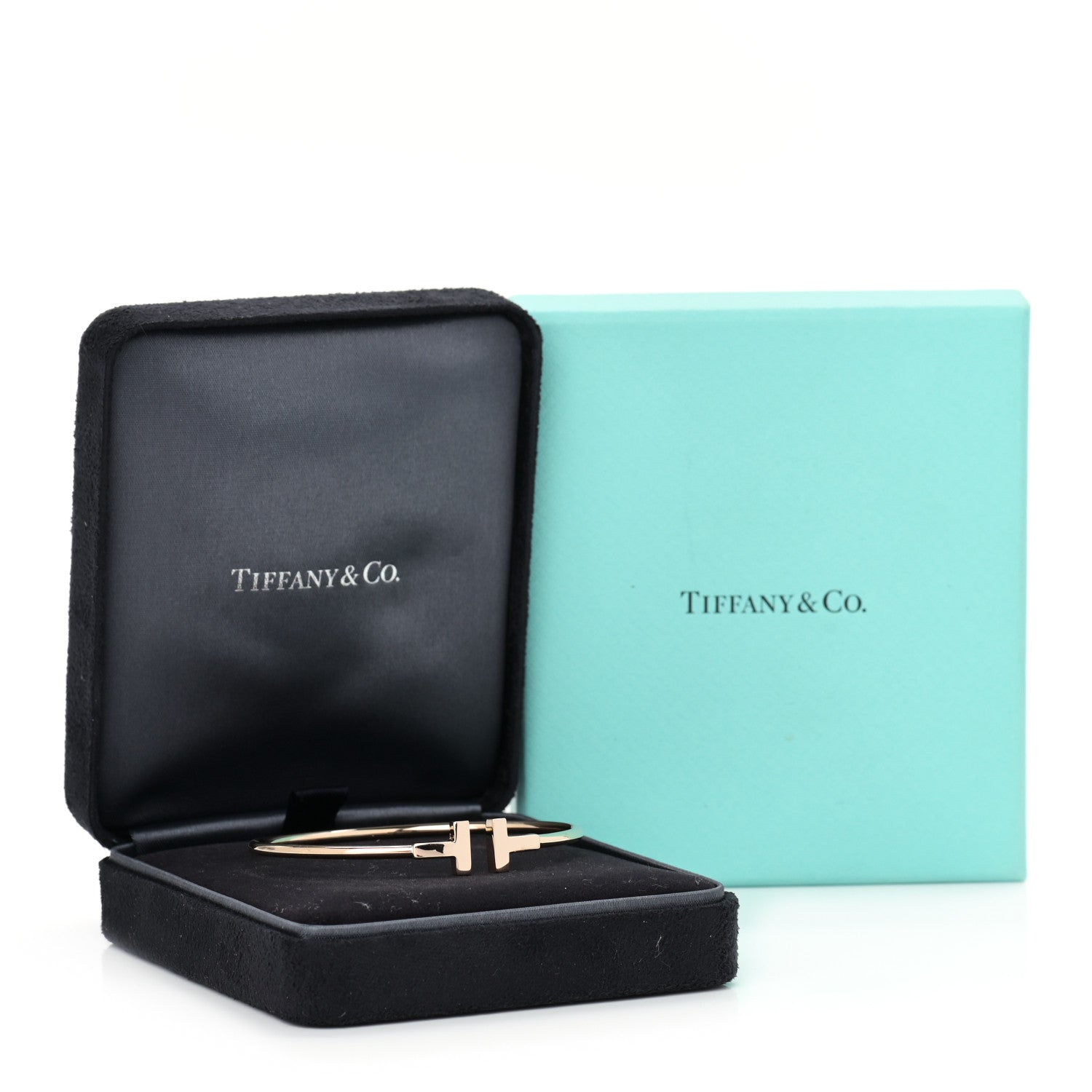 Tiffany 18K Rose Gold T Wire Bracelet 4 of 4