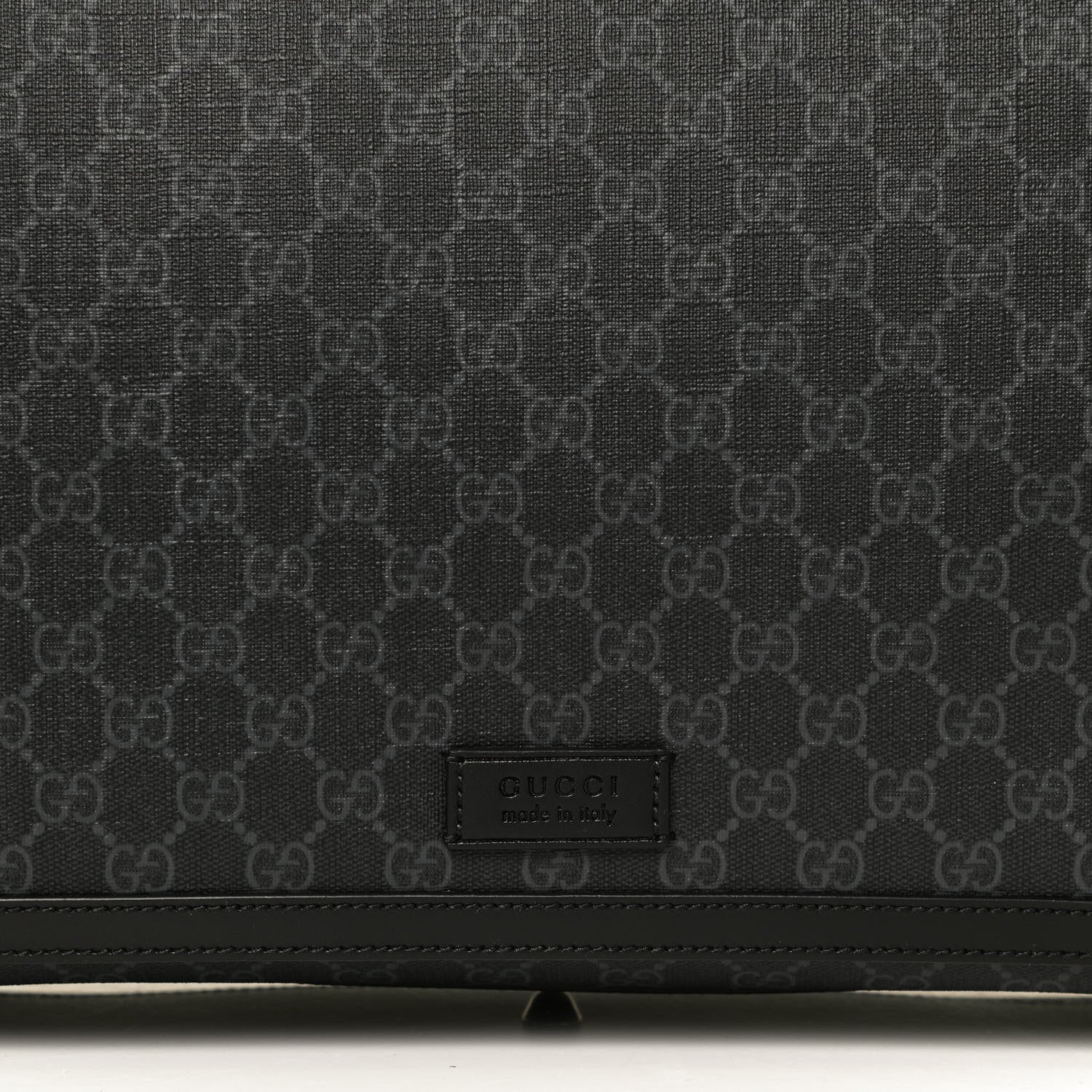 Gucci GG Supreme Monogram Web Messenger Diaper Bag Black Grey 8 of 13
