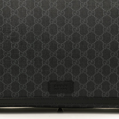 Gucci GG Supreme Monogram Web Messenger Diaper Bag Black Grey 8 of 13