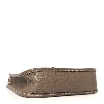 Hermes Taurillon Clemence Amazone Evelyne TPM Etoupe Bleu Indigo 4 of 10