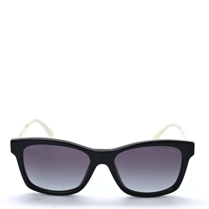 Chanel Acetate Quilted CC Square Sunglasses 5484 White Black 2 of 8