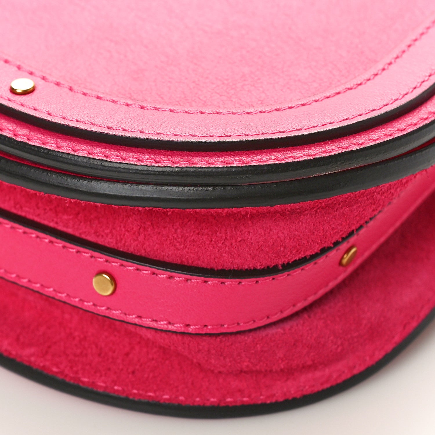 Chloe Calfskin Suede Small Nile Bracelet Bag Fuchsia Rose 11 of 11