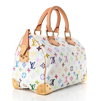 Louis Vuitton Monogram Multicolor Speedy 30 White 2 of 4