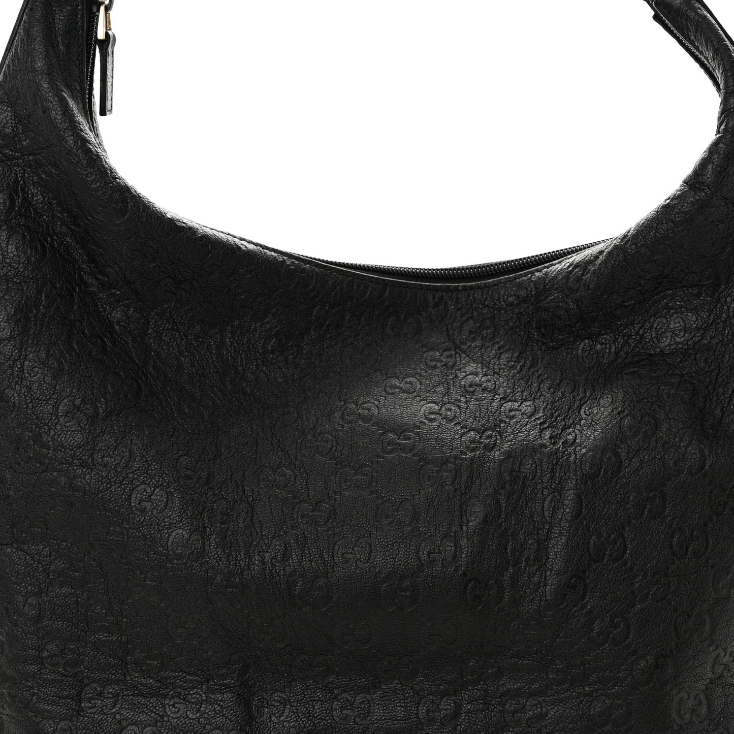 Guccissima Large Hobo Black