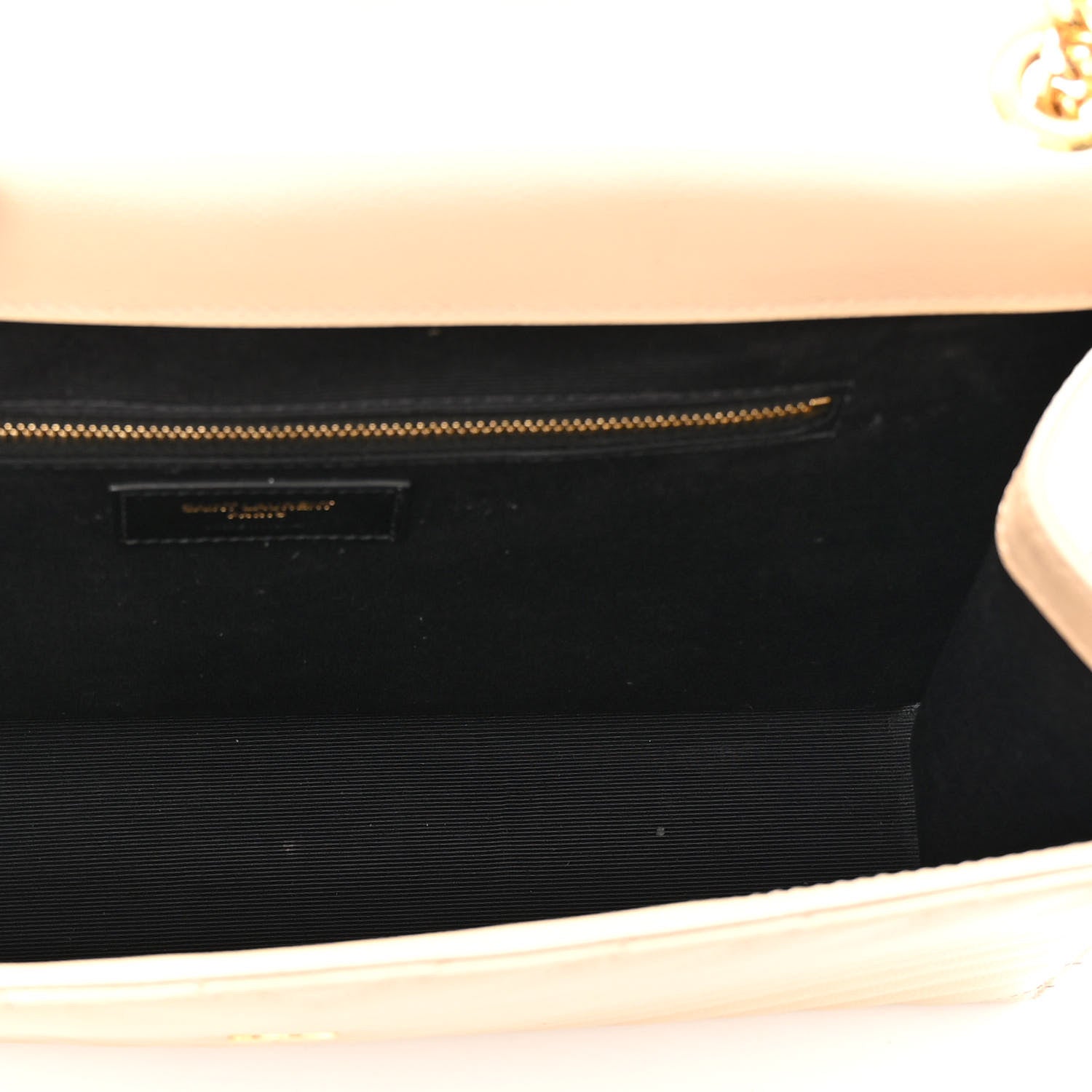 Saint Laurent Grain De Poudre Matelasse Chevron Large Monogram Satchel Nude Powder 5 of 11