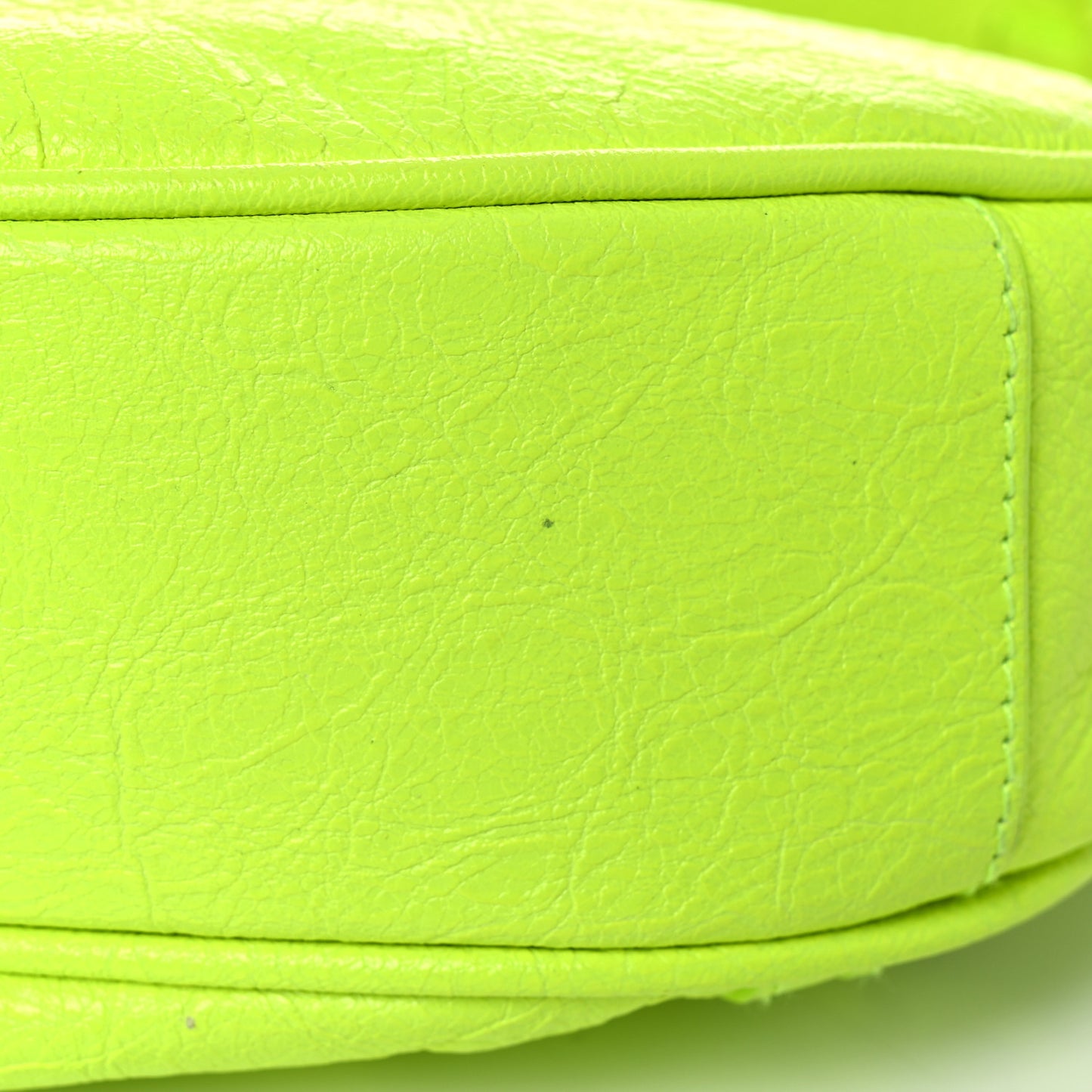 Agneau Arena Le Cagole Shoulder Bag XS Fluo Yellow