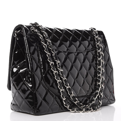 Chanel Patent Quilted Maxi Double Flap Black 4 of 9