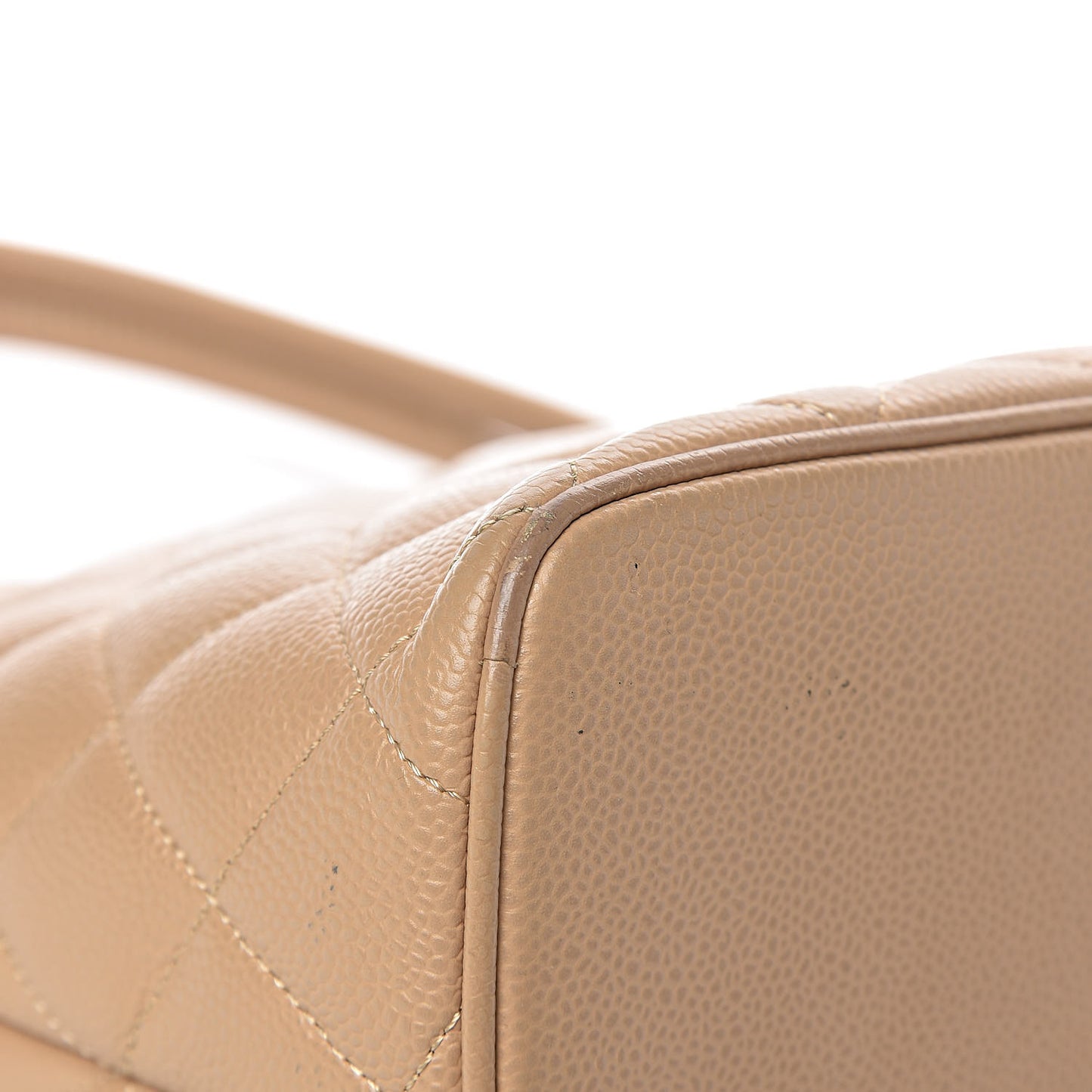 Caviar Quilted Medallion Tote Beige