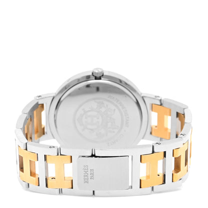 Hermes Stainless Steel 34mm Clipper Quartz Watch Gold 3 of 4