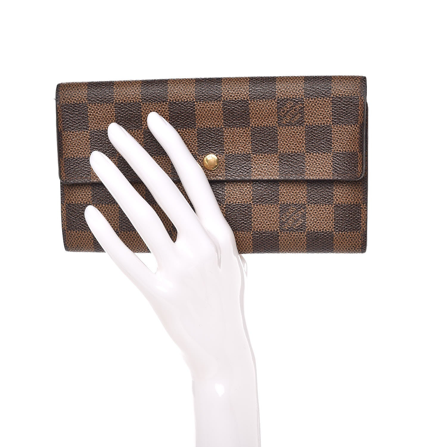 Louis Vuitton Damier Ebene Sarah Wallet 2 of 10