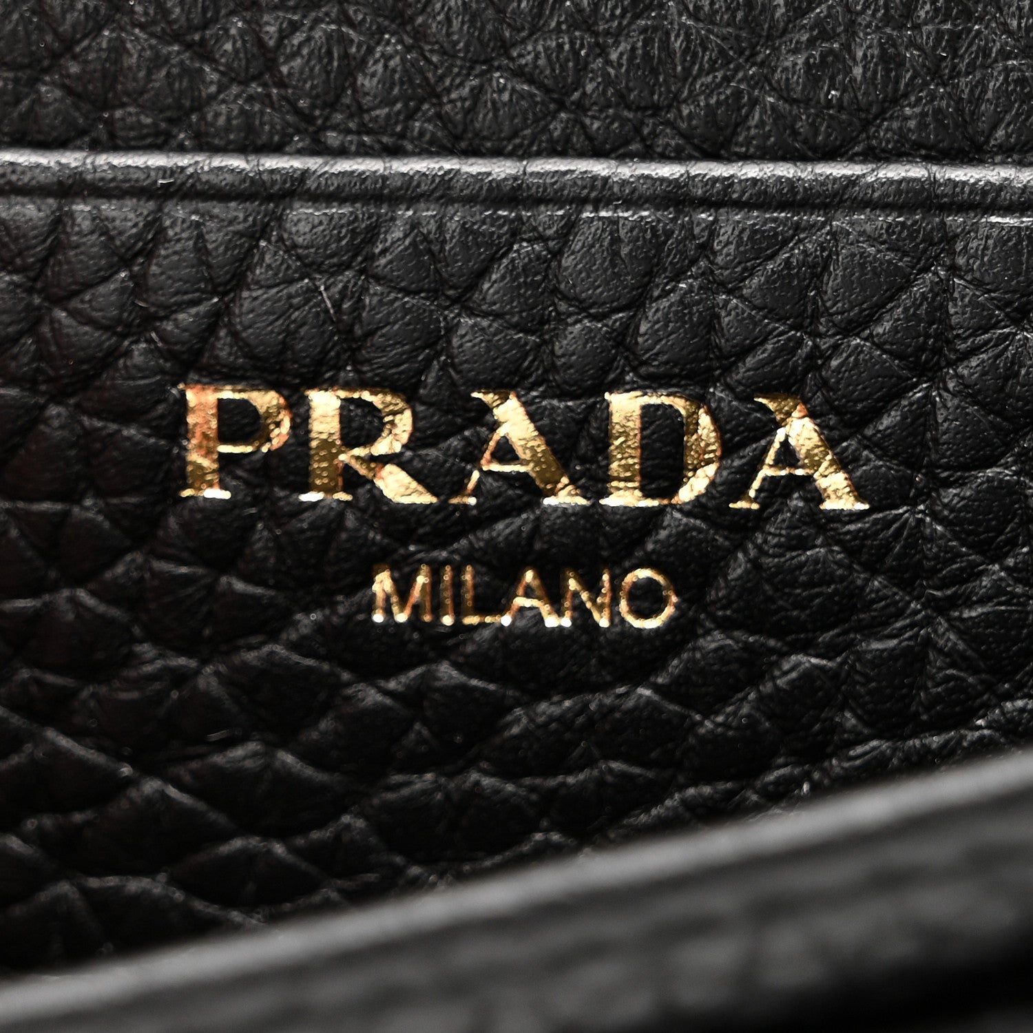 Prada Vitello Grain Move Card Holder Black 6 of 7