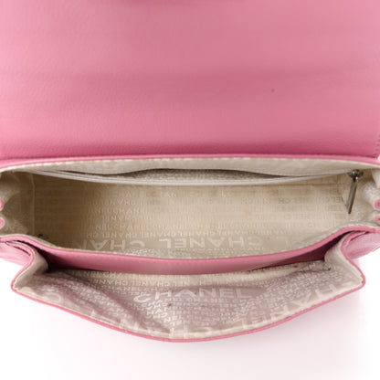 Chanel Glazed Calfskin Quilted Lucky Charms East West Accordion Flap Pink 5 of 14