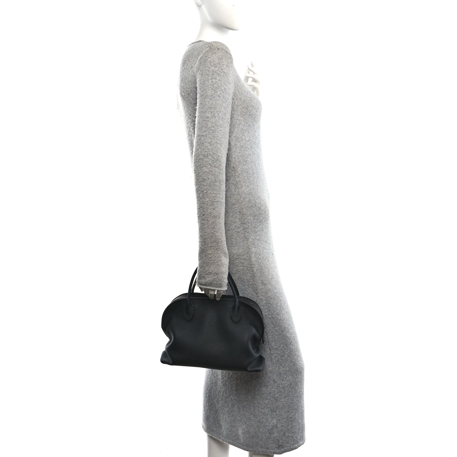 The Row Matte Grained Calfskin Agnes Bag Black 2 of 9