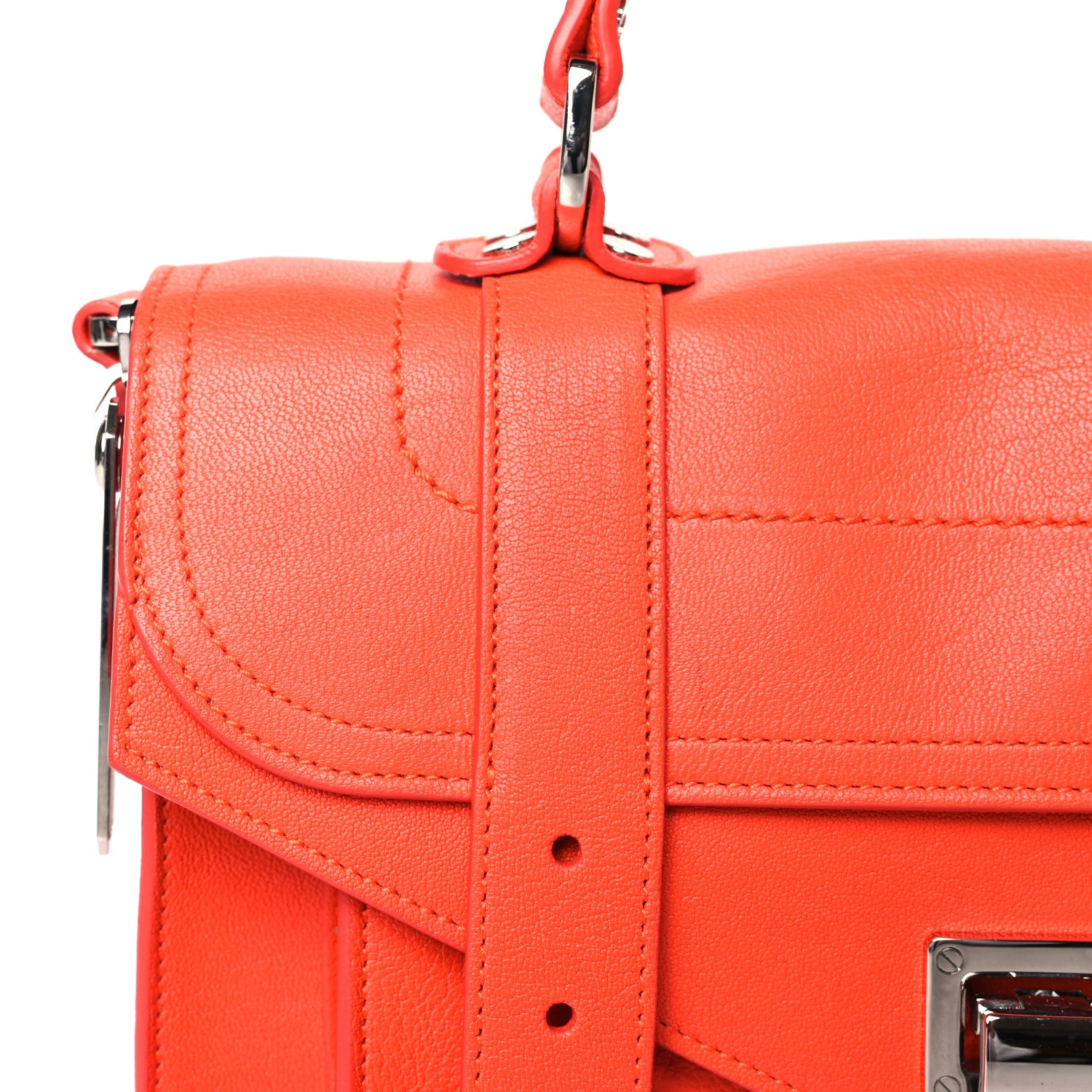Proenza Schouler Lambskin Tiny PS1 Satchel Orange Pepper 10 of 12