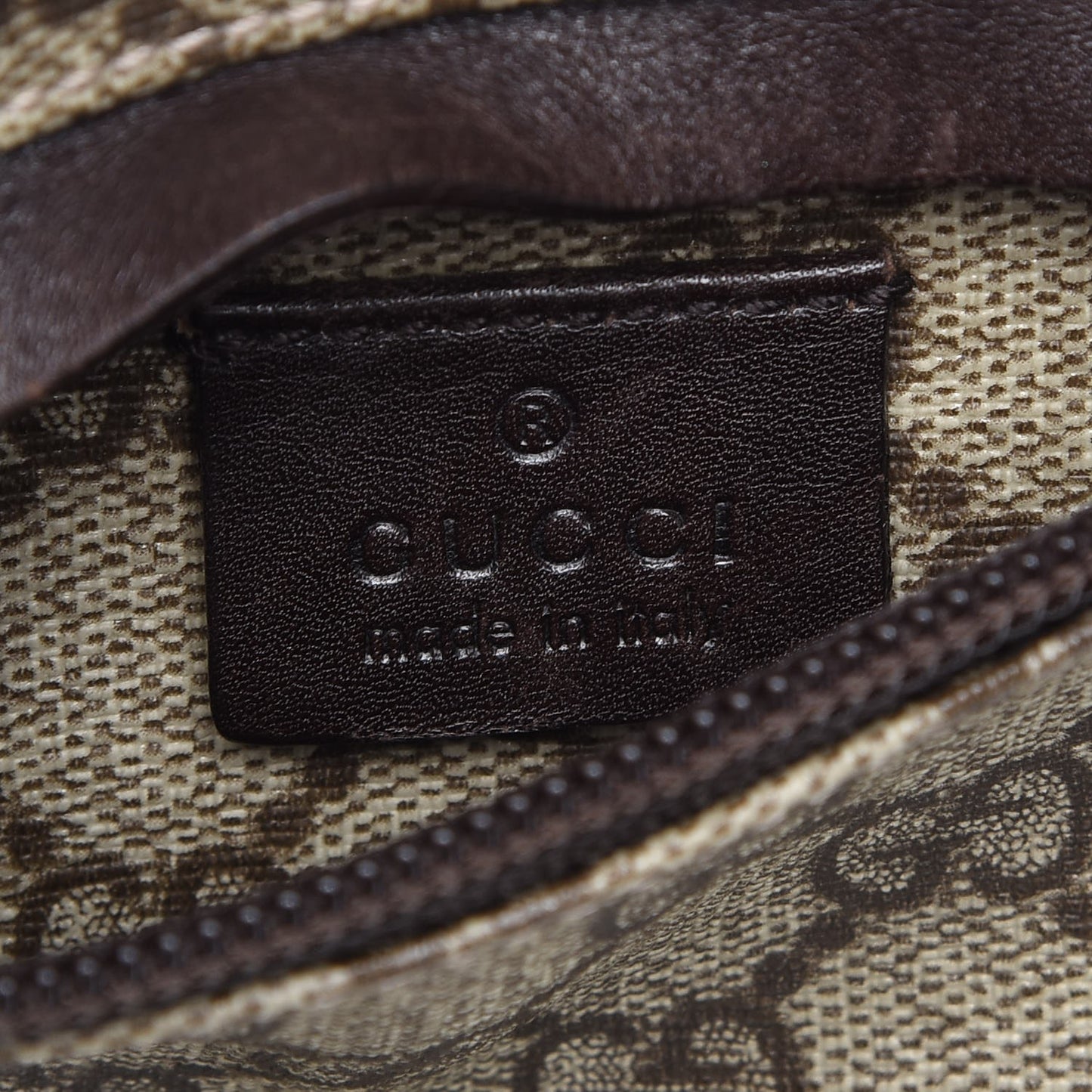 GG Monogram Double Pocket Belt Bag Dark Brown